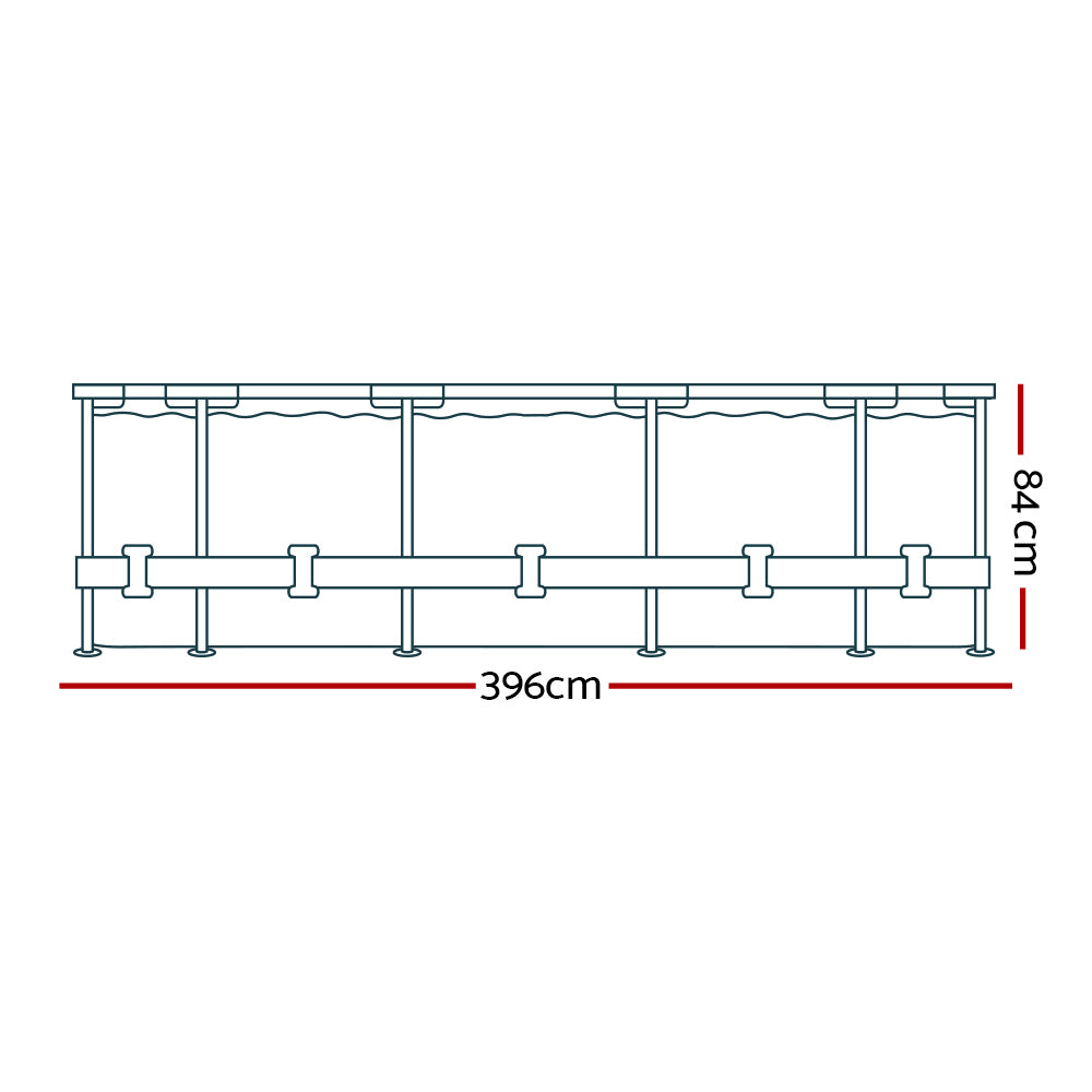 Swimming Pool Above Ground Filter Pump Steel Pro&trade; Frame Pools 3.96M