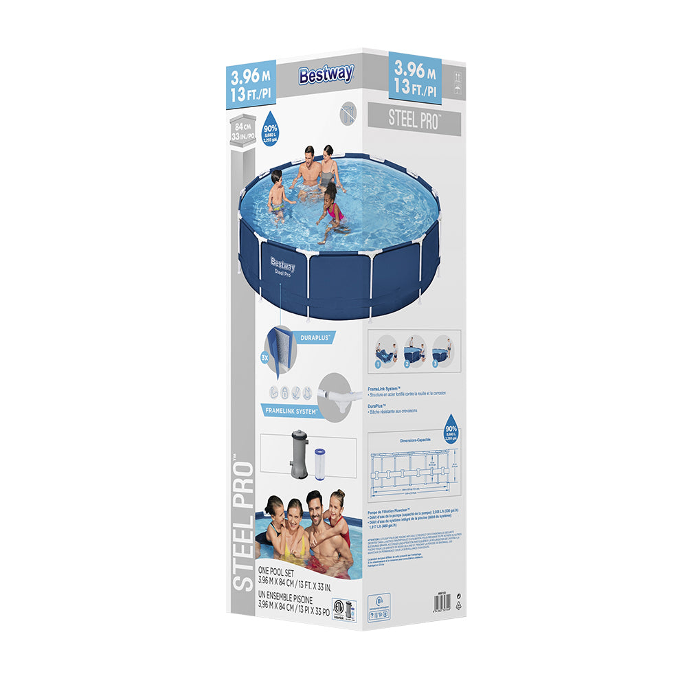 Swimming Pool Above Ground Filter Pump Steel Pro&trade; Frame Pools 3.96M