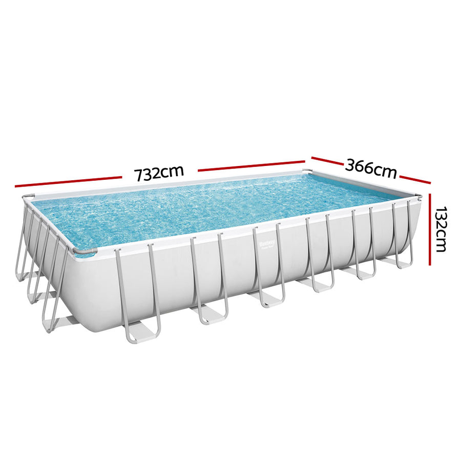 Above Ground Swimming Pool Power Steel™ Rectangular Frame Pools Filter