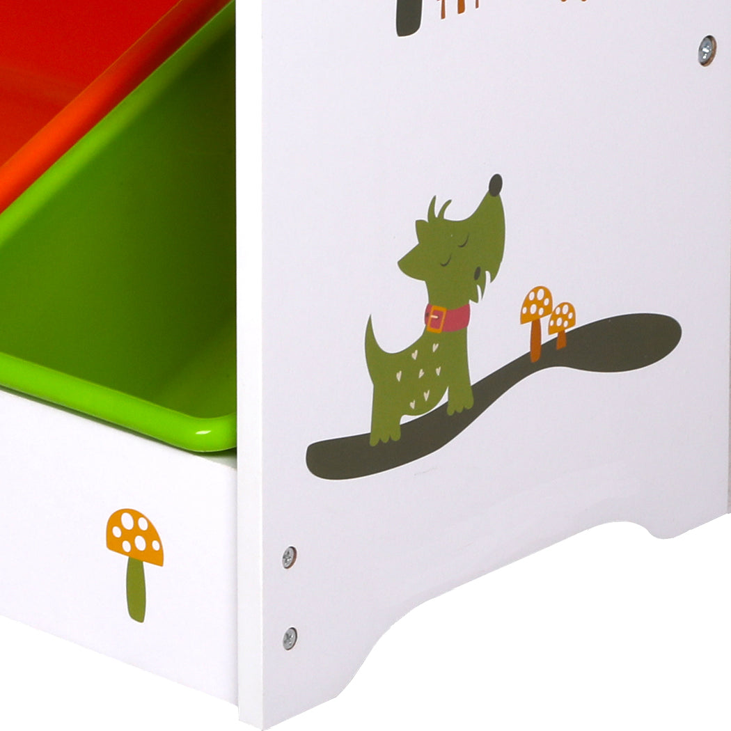 Kids Toy Box Organiser Bookshelf 6 Bins