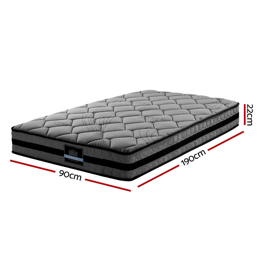 Bedding Wendell Pocket Spring Mattress 22cm Thick Single