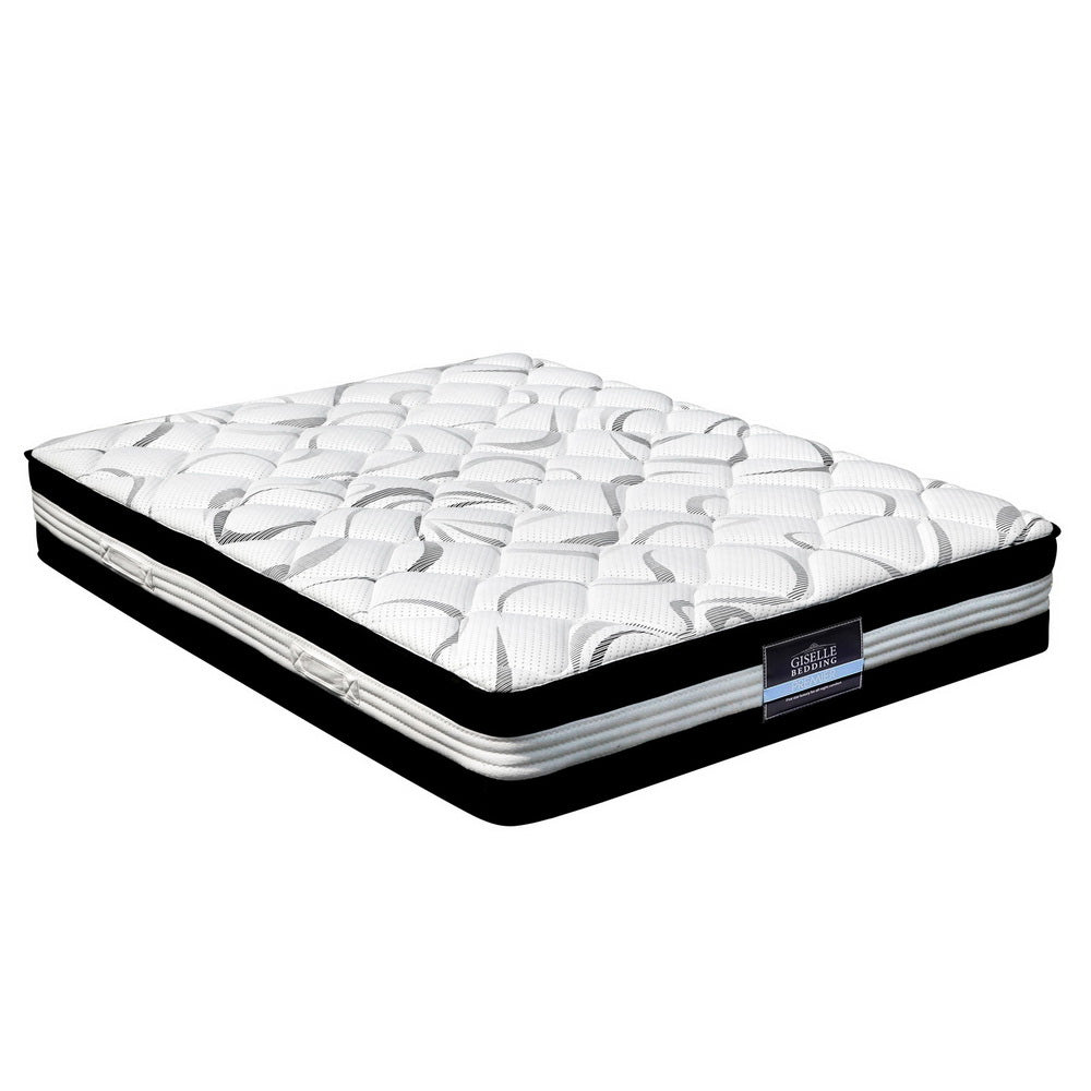 Bedding Mykonos Euro Top Pocket Spring Mattress 30cm Thick Double