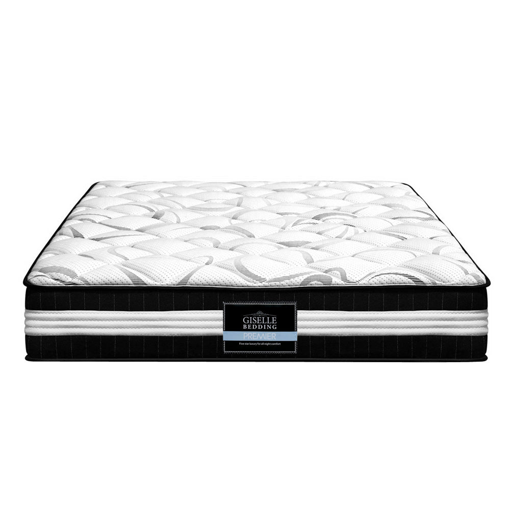 Bedding Mykonos Euro Top Pocket Spring Mattress 30cm Thick Double