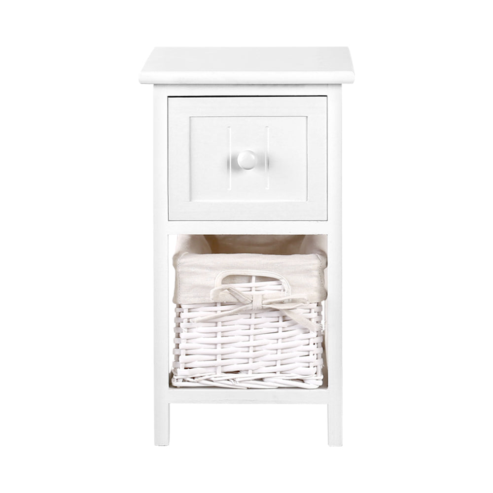 2 PCS Bedside Table - White