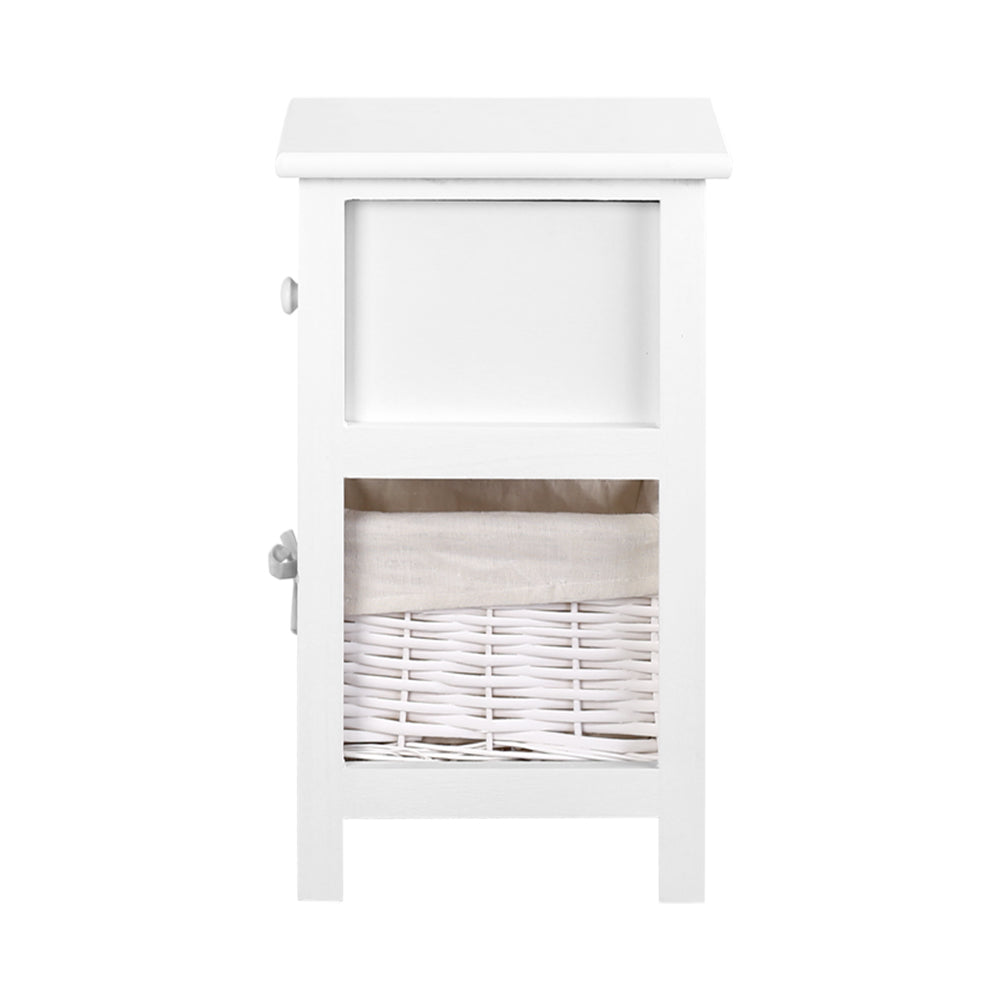 2 PCS Bedside Table - White