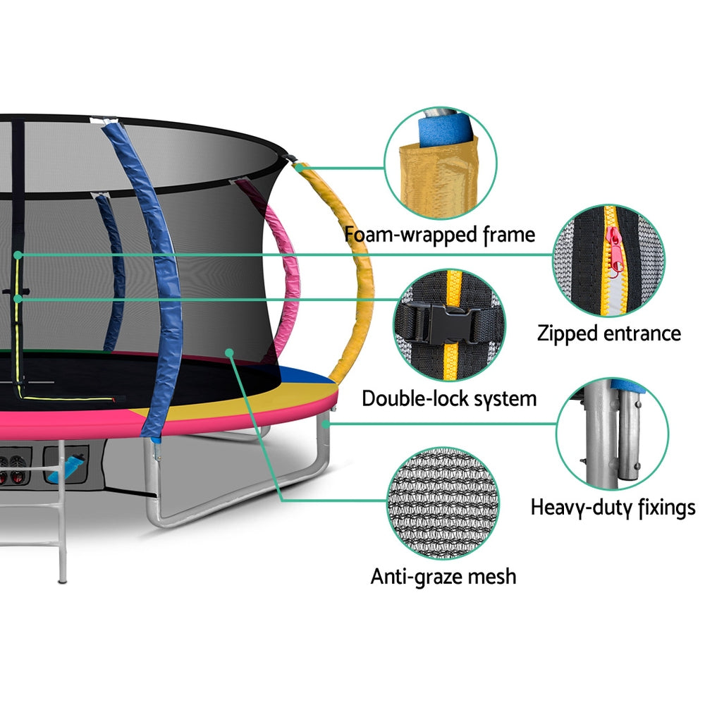 14FT Trampoline - Multi-coloured