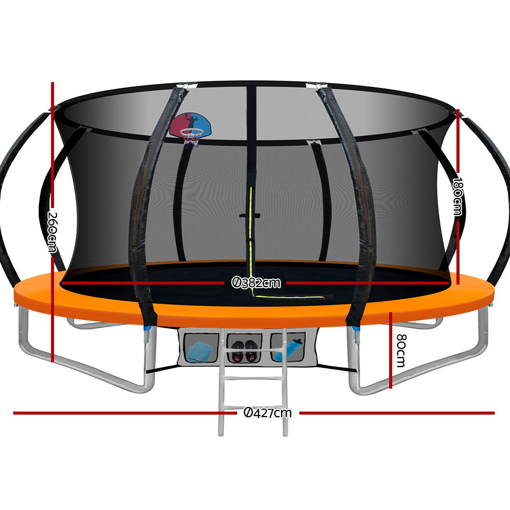 14FT Trampoline - Orange