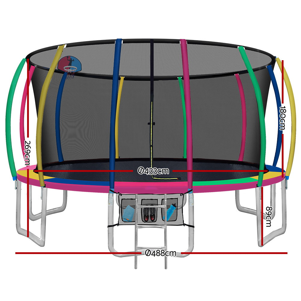 16FT Trampoline Trampolines - Multi-coloured