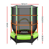 4.5ft Kids Trampolines - Green