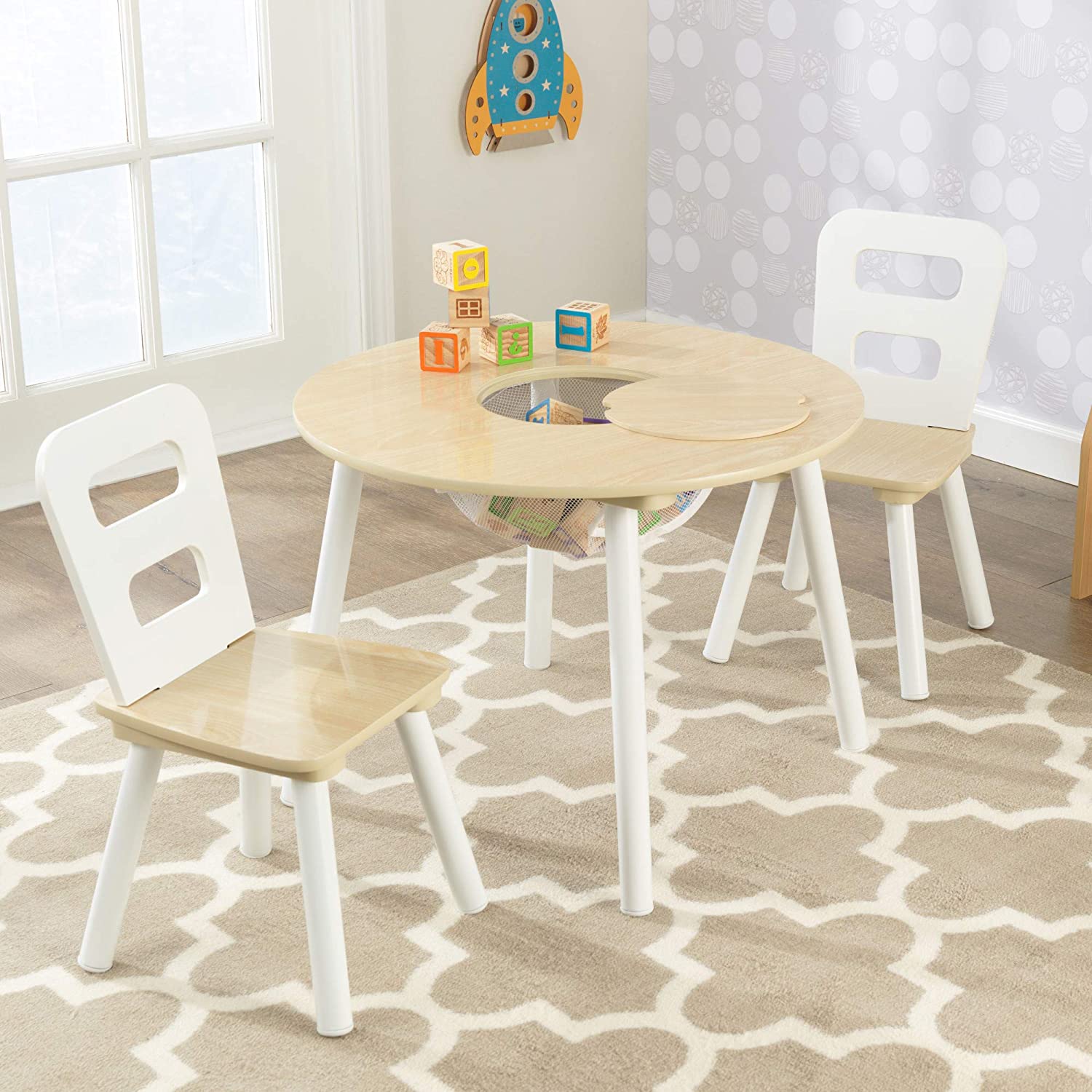 Round Table and 2 Chair Set