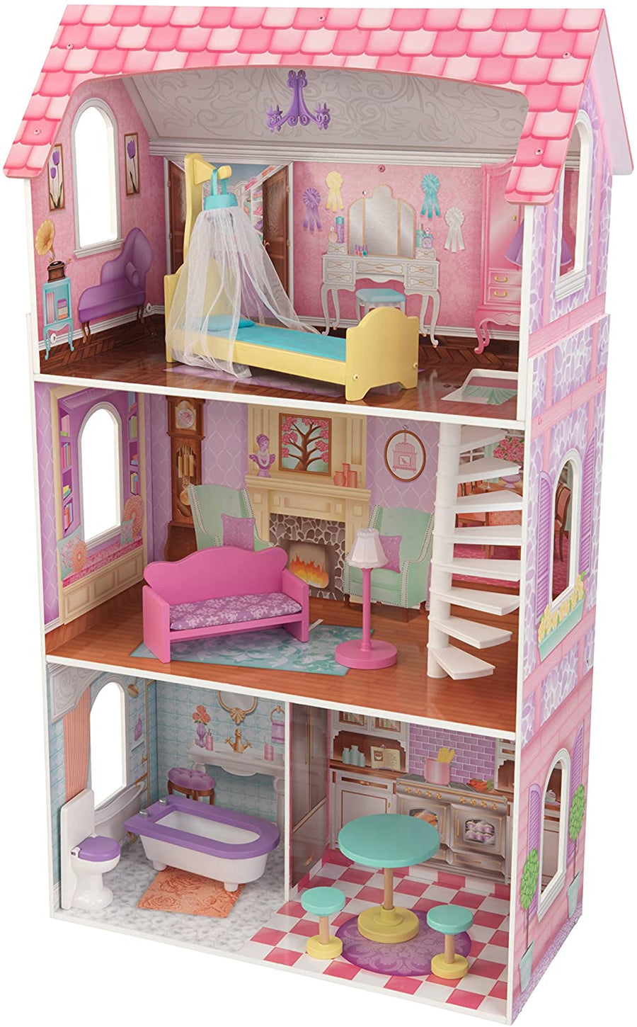 Dollhouse with Furniture for kids 110 x 65 x 33 cm