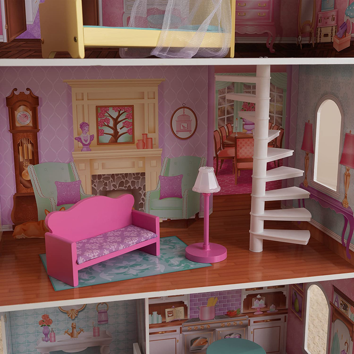 Dollhouse with Furniture for kids 110 x 65 x 33 cm