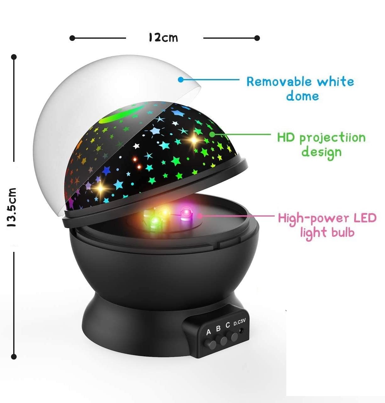 Rotating Star Sky Night Lamp for Kids