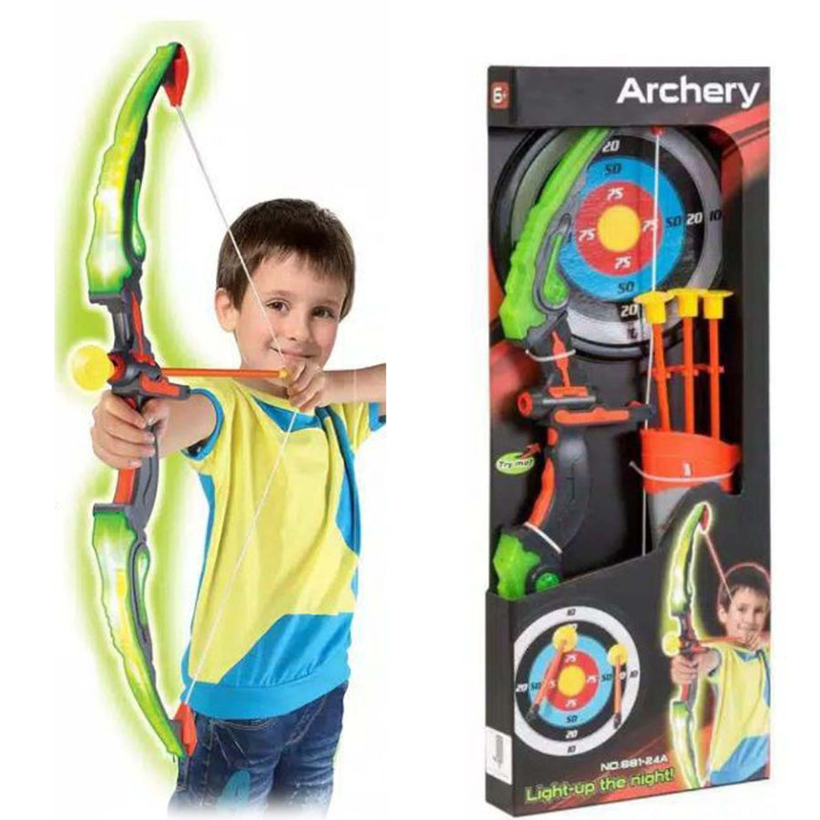 Light-up Kids Archery Set Suction Arrows Target