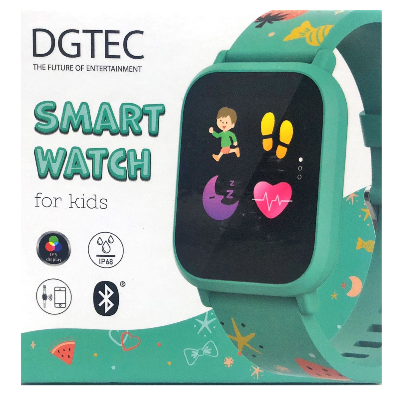 Kids Kidi Smart Watch Fit4Kid App Fitness Sport Tropical Green