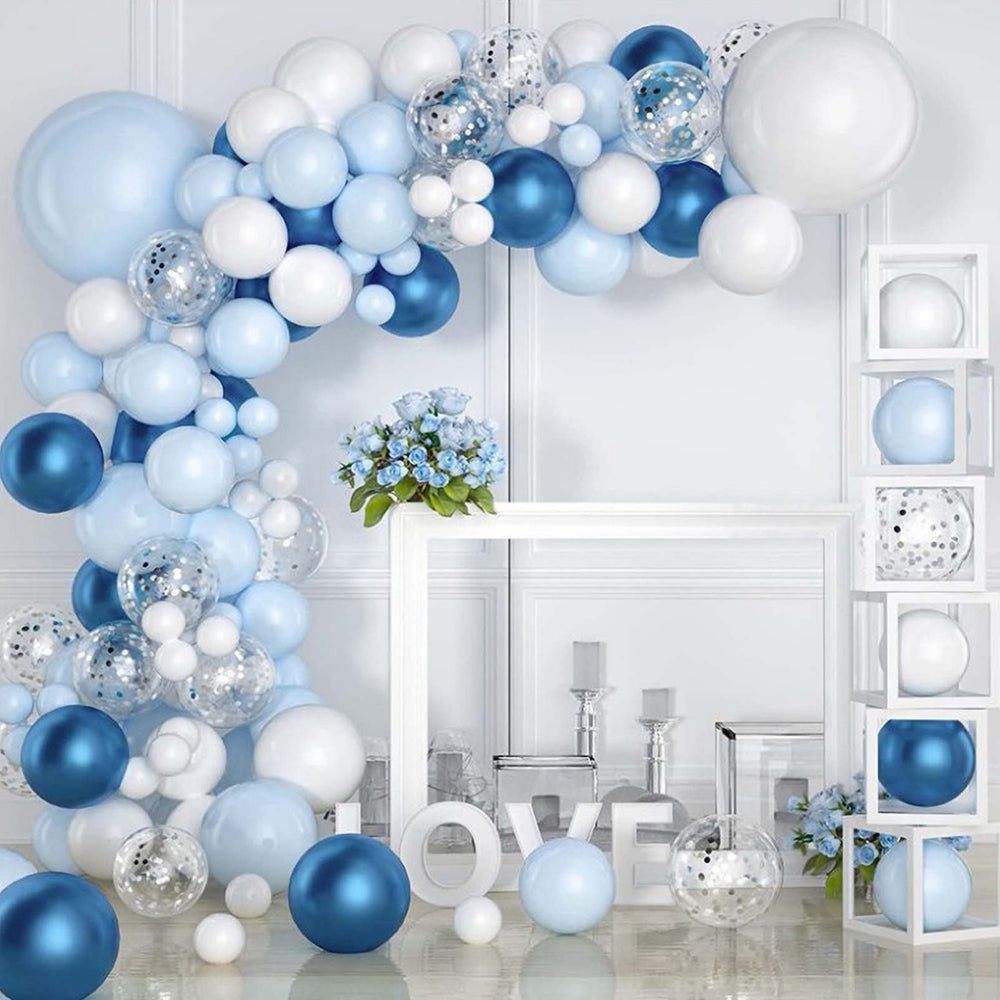 104PCS Blue Balloon Arch Kit Set Garland Birthday Baby Shower Party Decor