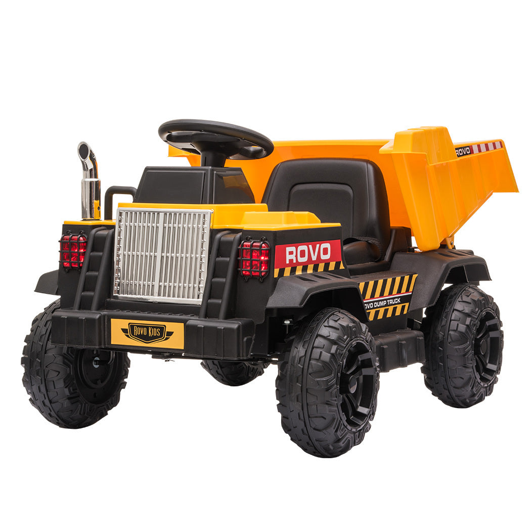 KIDS Electric Ride On Children's Toy Dump Truck with Bluetooth Music - Yellow