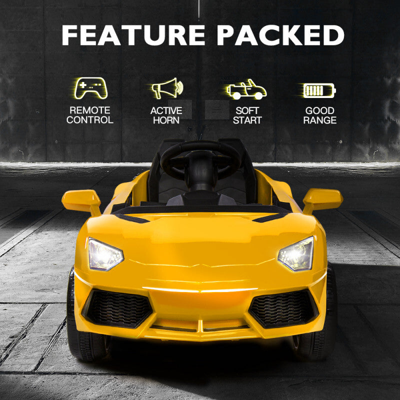 KIDS Ride-On Car LAMBORGHINI Inspired - Electric Battery Remote Yellow