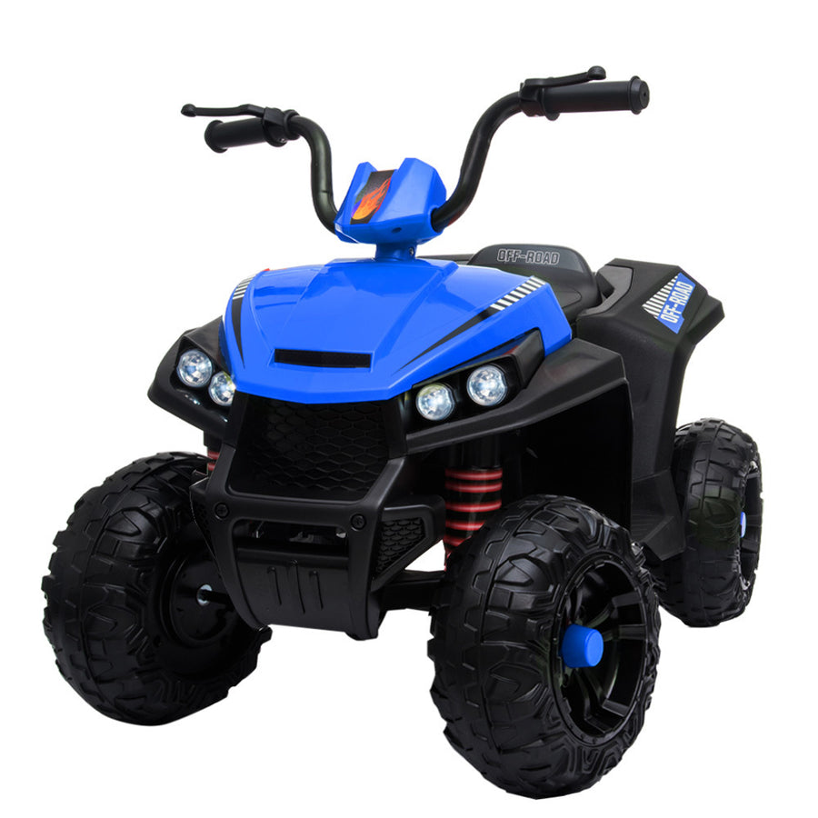 KIDS Electric Ride On ATV Quad Bike Battery Powered, Black and Blue