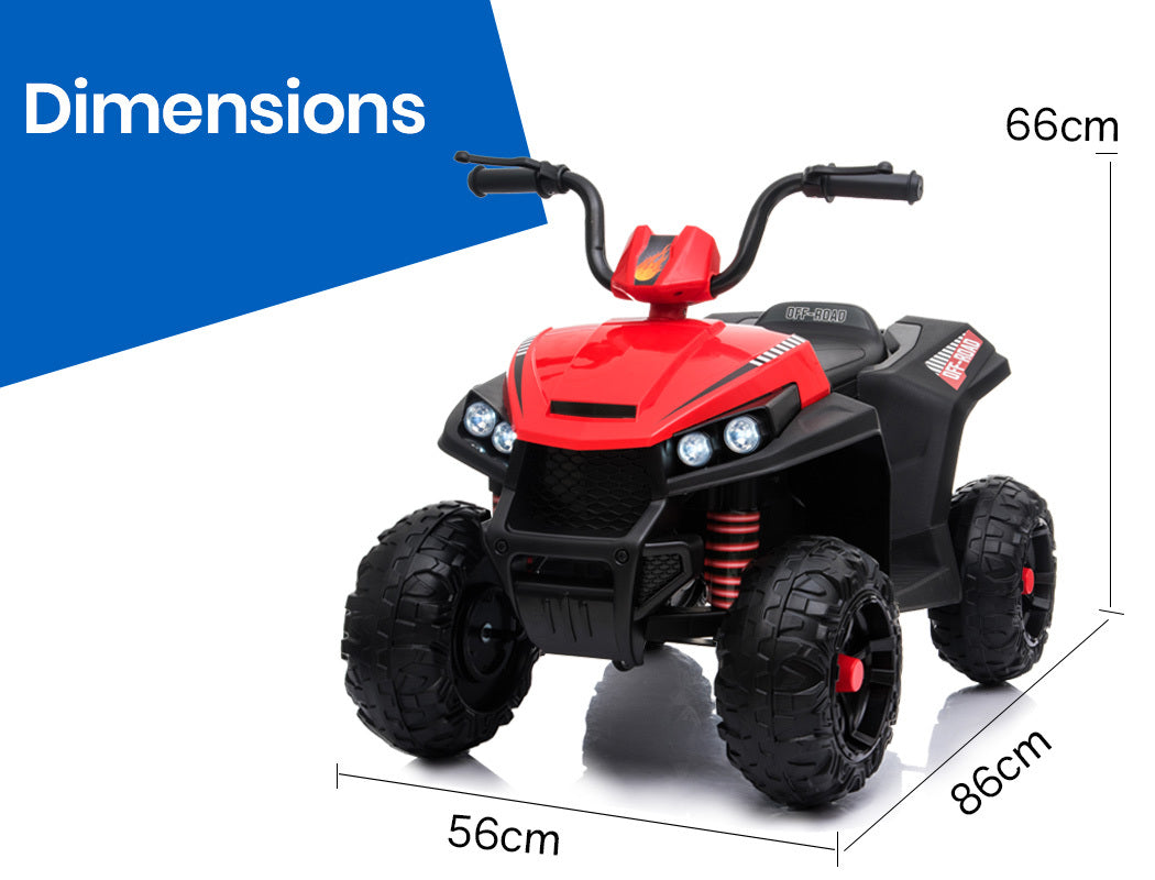 KIDS Electric Ride On ATV Quad Bike Red and Black