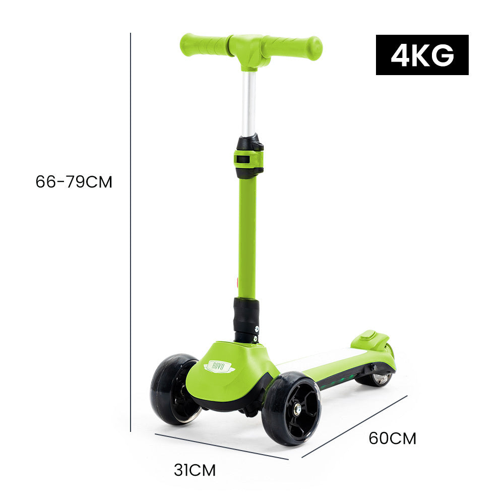 Kids 3-Wheel Electric Scooter Green