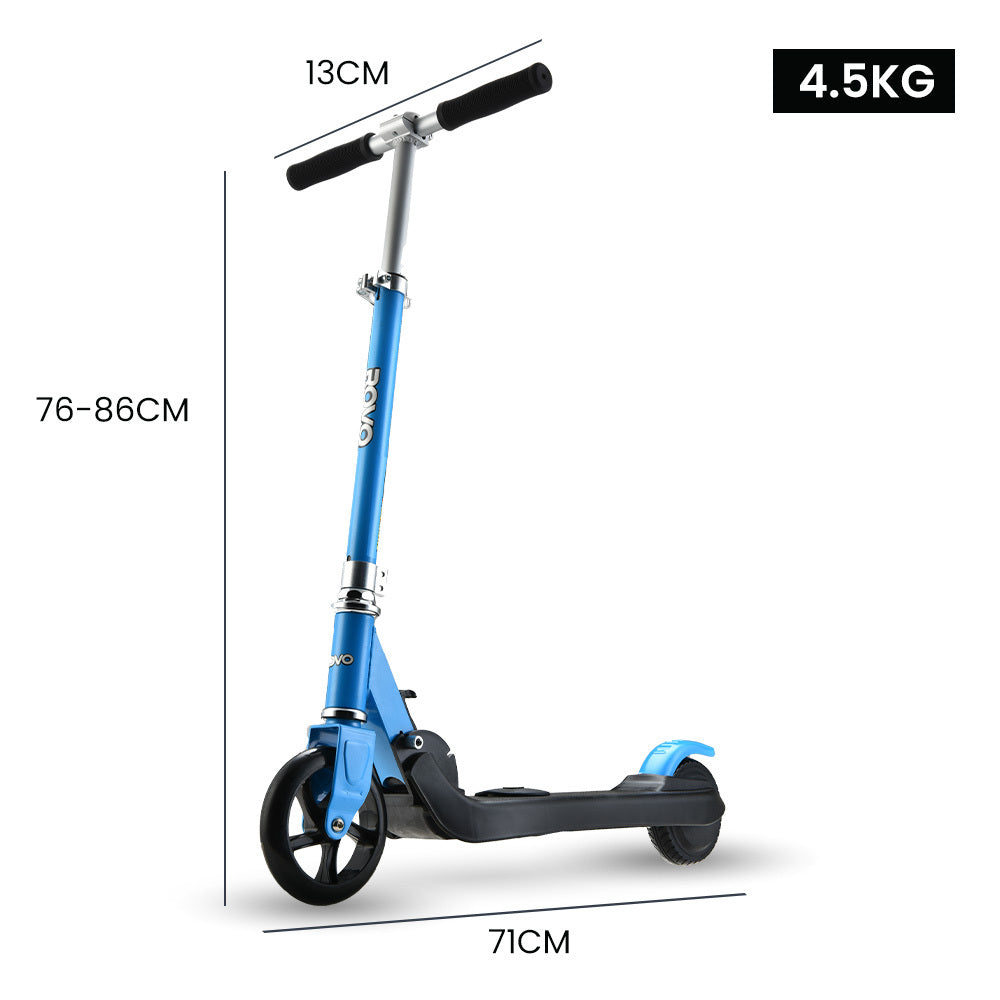 KIDS Electric Scooter Lithium Ride-On Foldable E-Scooter 125W Rechargeable, Blue