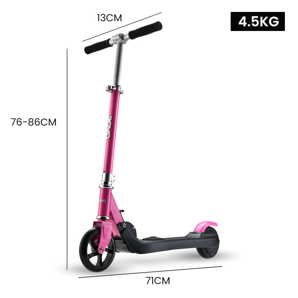 KIDS Electric Scooter Lithium Ride-On Foldable E-Scooter 125W Rechargeable, Pink