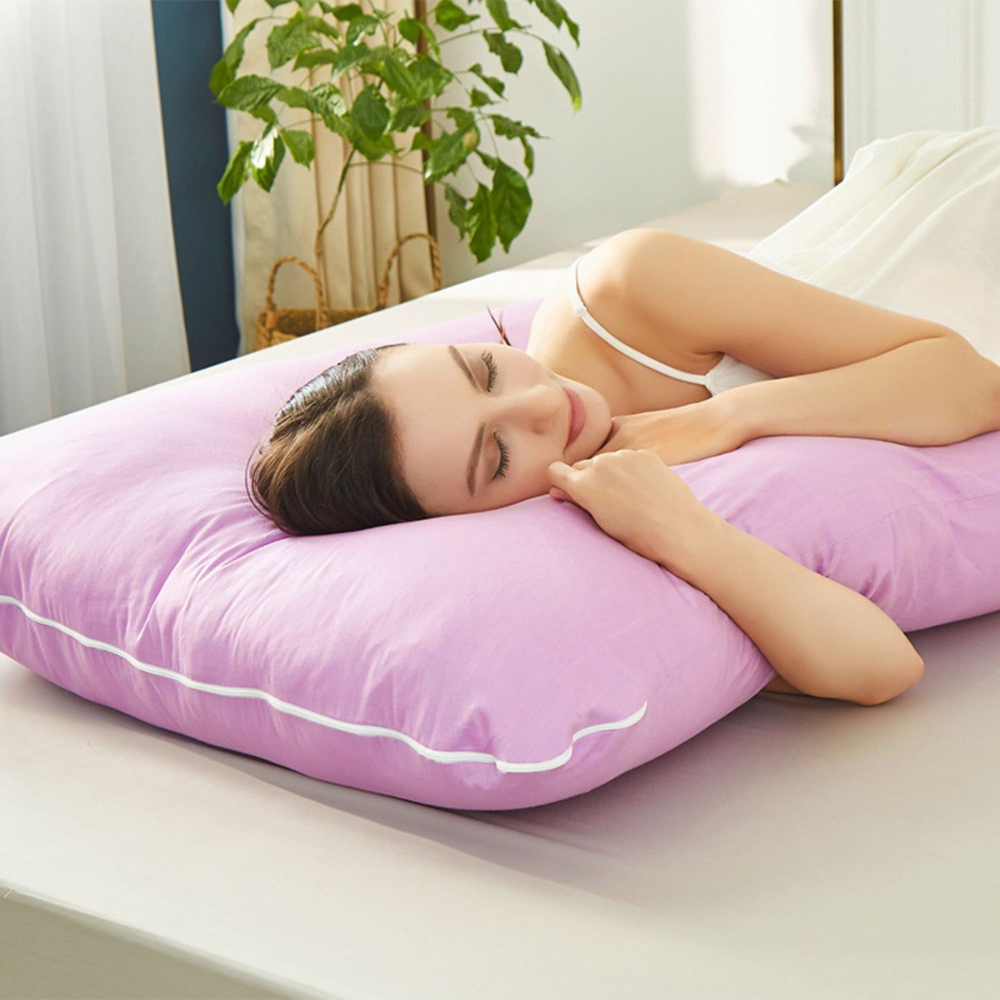 Pregnancy/Maternity/Nursing Pillow with Pillowcase (Purple)