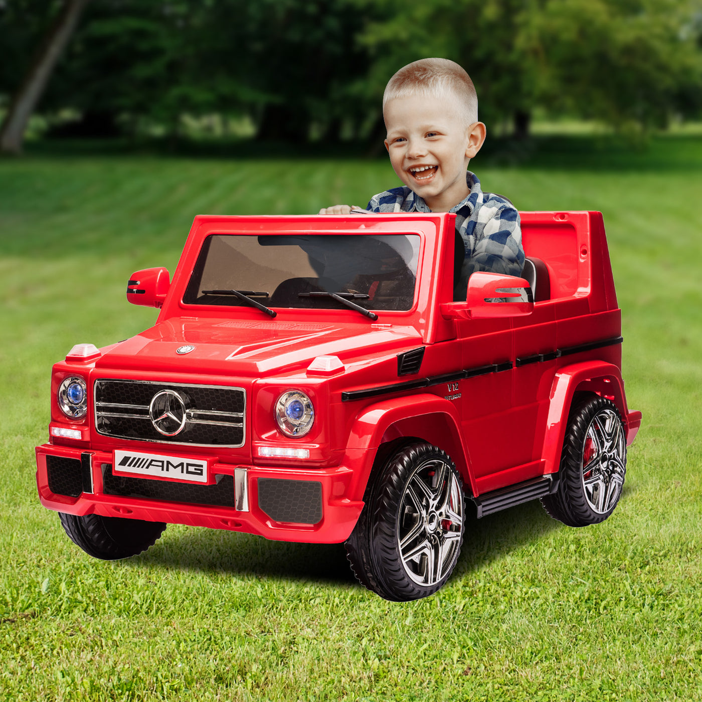 Mercedes Benz AMG G65 Licensed Kids Ride On Electric Car with RC - Red