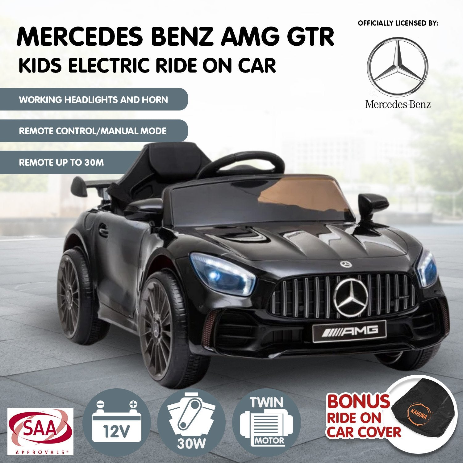 Mercedes Benz  Electric Ride On Car Remote Control - Black