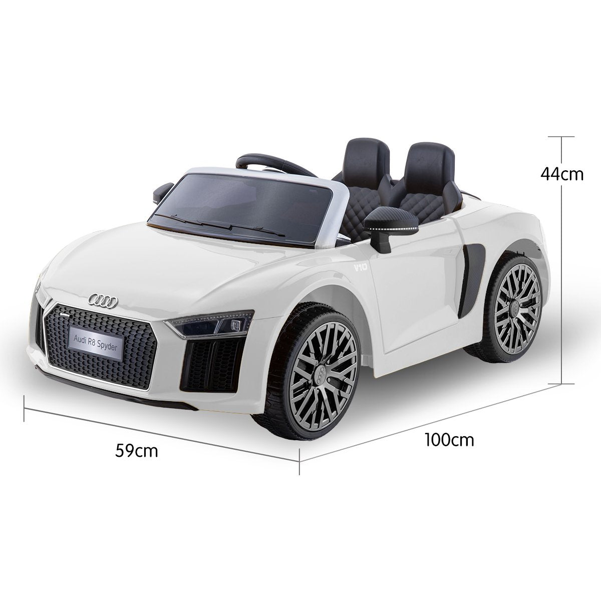 Spyder Audi Licensed Kids Electric Ride On Car Remote Control - White