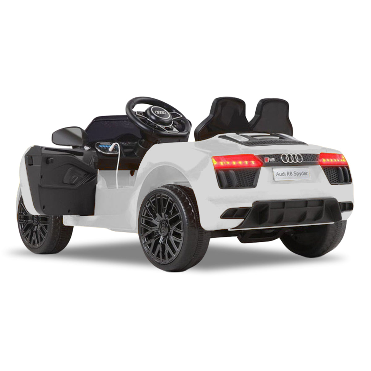 Spyder Audi Licensed Kids Electric Ride On Car Remote Control - White