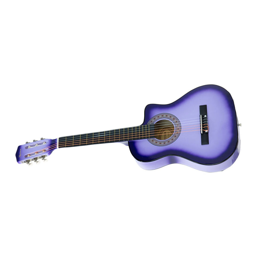 38in Cutaway Acoustic Guitar with guitar bag - Purple Burst