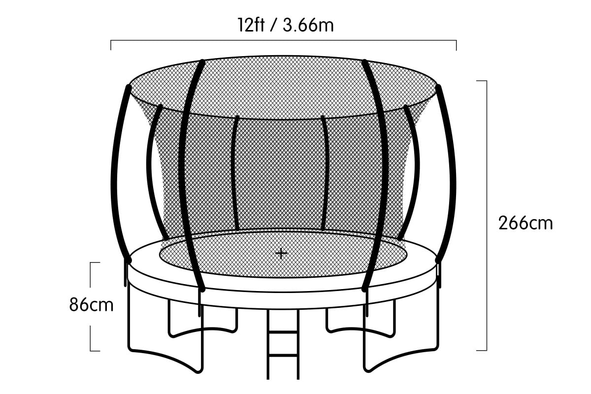 12ft Trampoline - Green