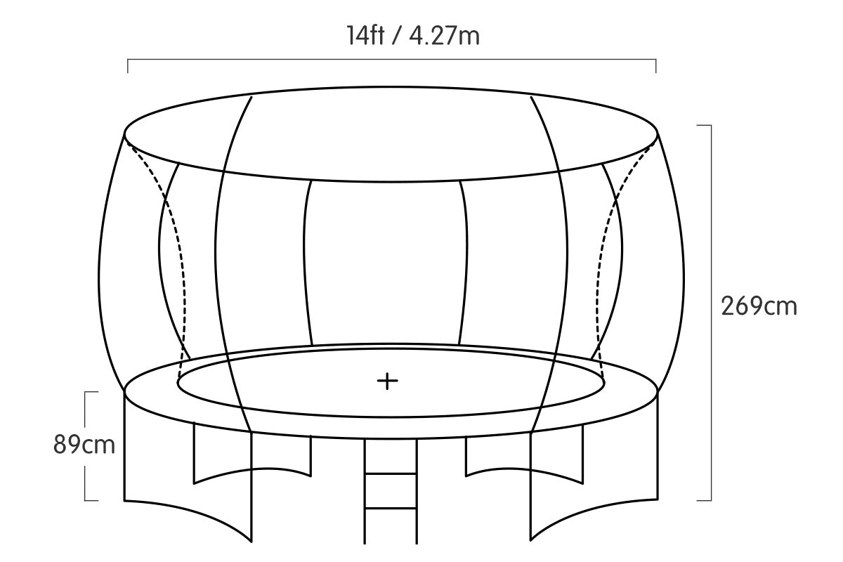 14ft Trampoline - Rainbow