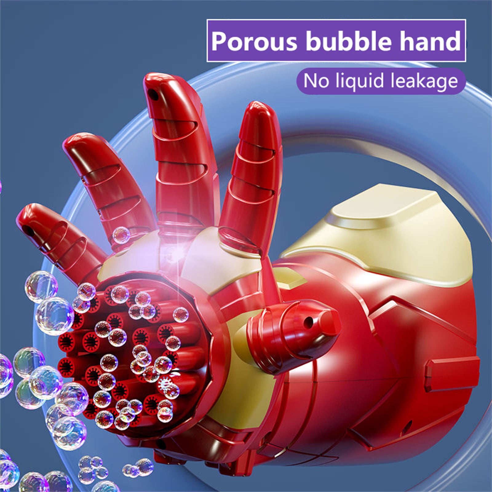 Electric Children Fully Automatic Porous Luminous No Leakage Bubble Gun