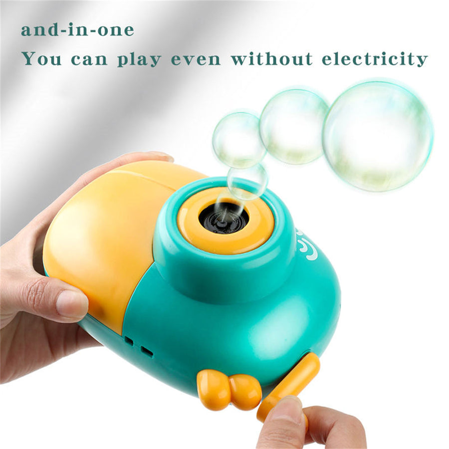 Electric Bubble Machine Rechargeable Children's Hand-held Automatic Camera Soap Water
