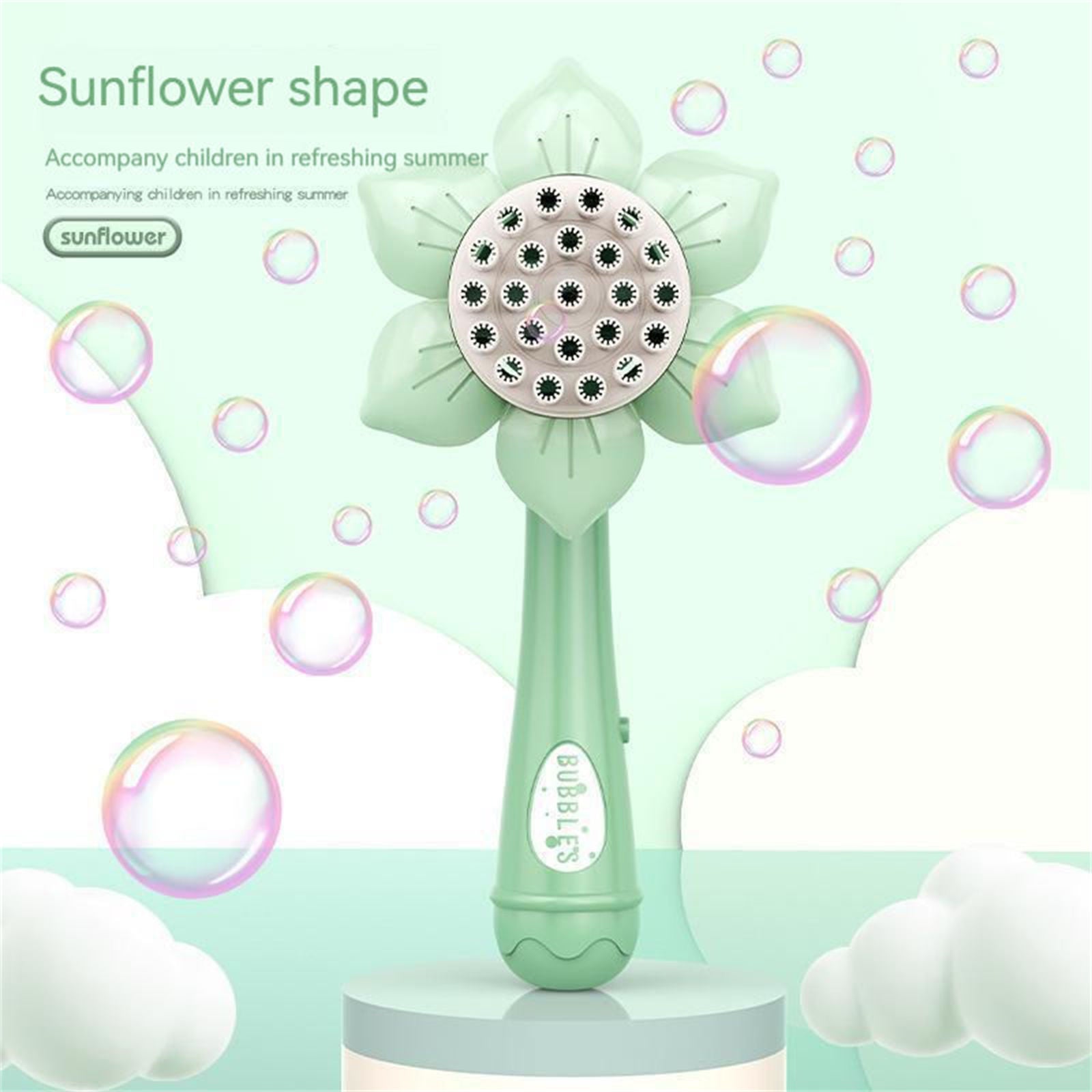 Sunflower Stick Flower Shower Machine 23 Hole Bubble Gun Children Toy Red