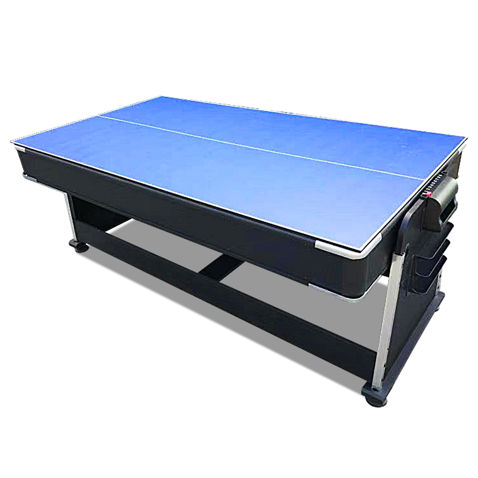 7Ft 4-In-1 Convertible Air Hockey / Pool Billiards /Dining table /Table Tennis Table Black Felt For Billiard Gaming Room Free Accessory