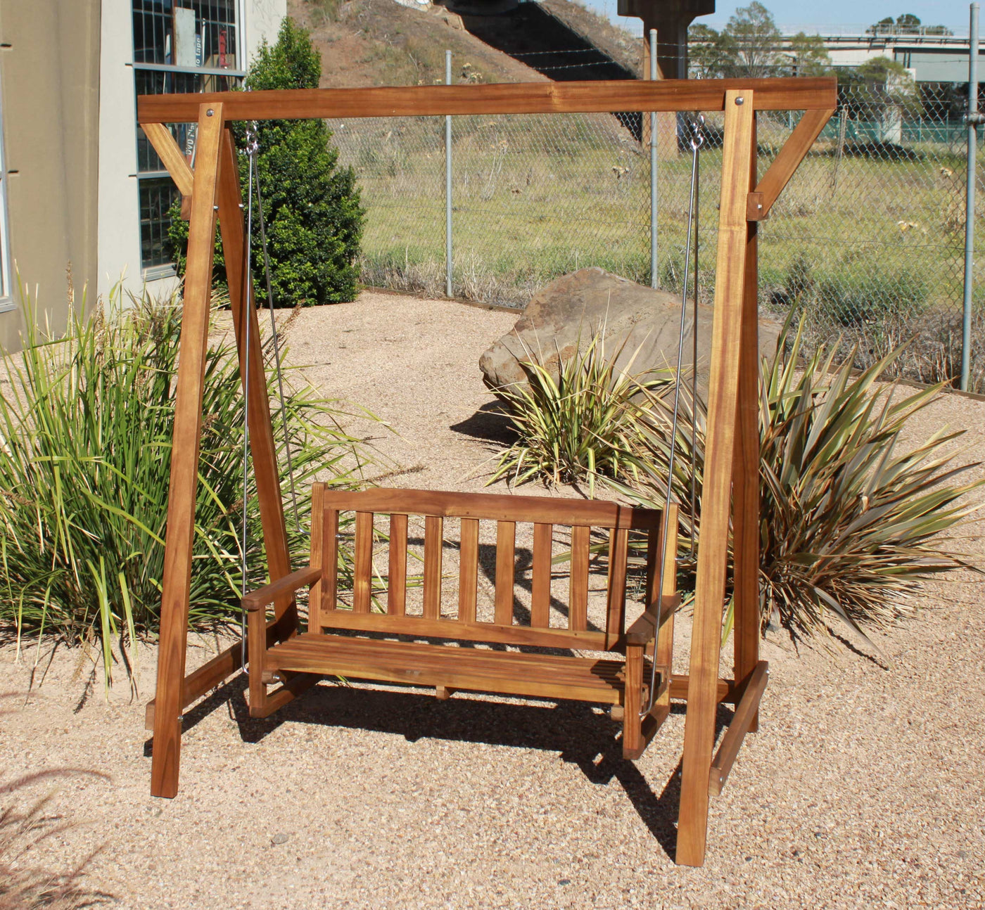 Outdoor Hardwood Garden Swing