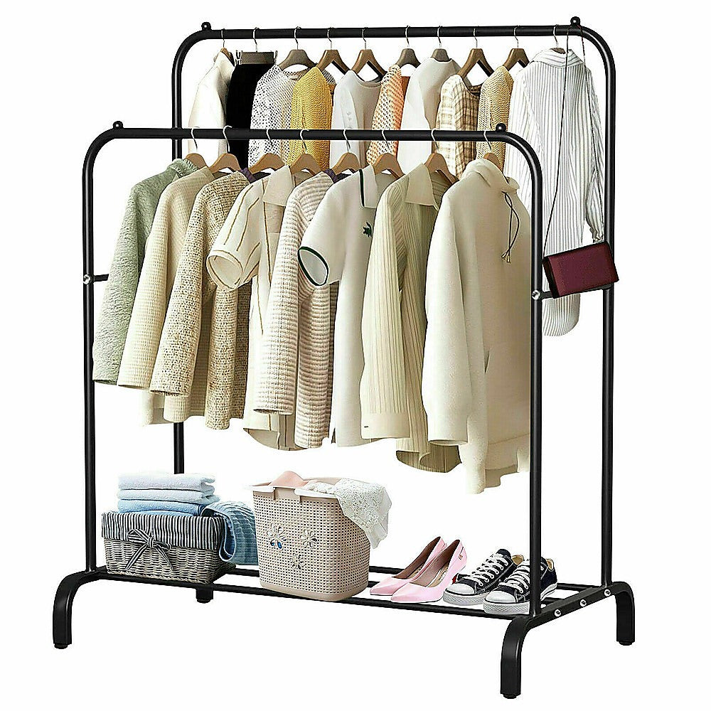 Heavy Metal Double Clothes Rail  Stand