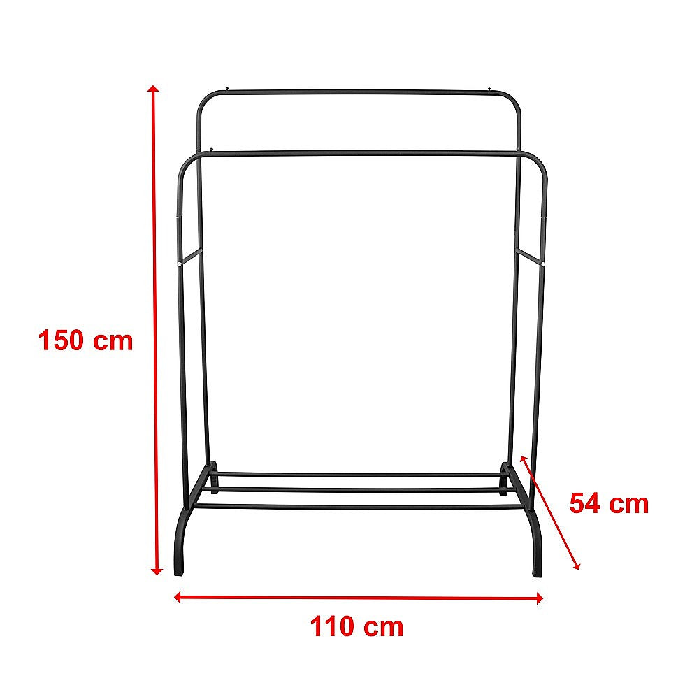 Heavy Metal Double Clothes Rail  Stand