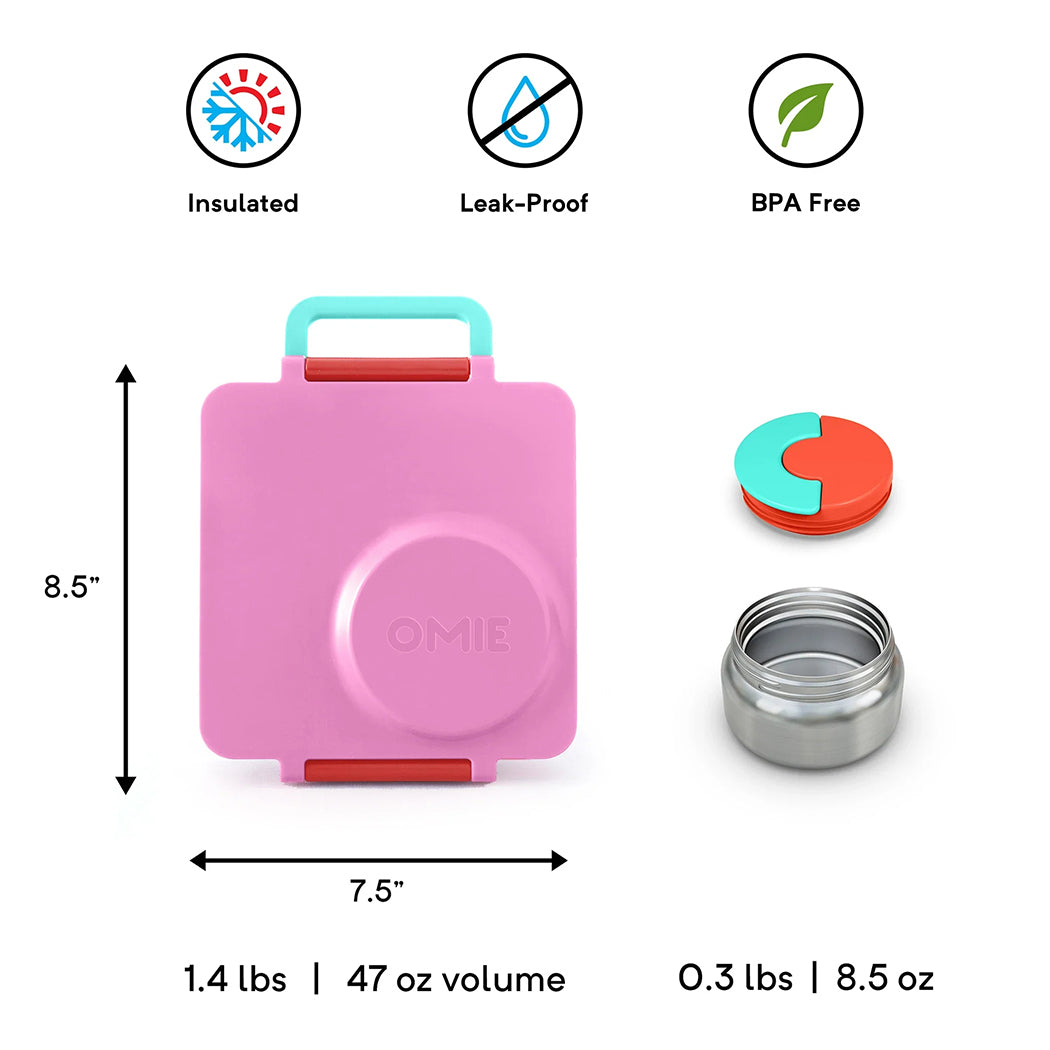HOT & COLD BENTO BOX Kids Lunch Box - PINK BERRY