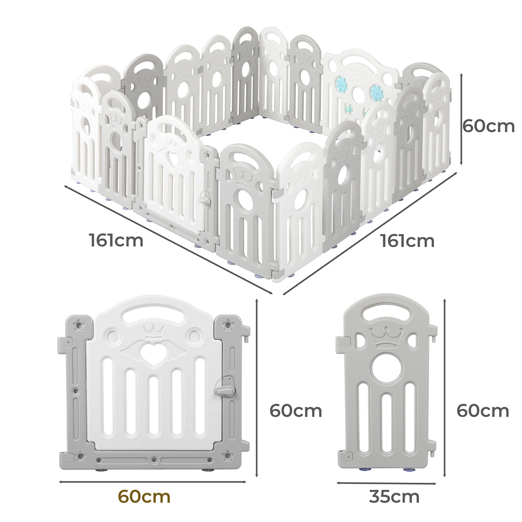 Kids Playpen Baby Safety Gate Toddler Fence Child Play Game Toy 18 Panels