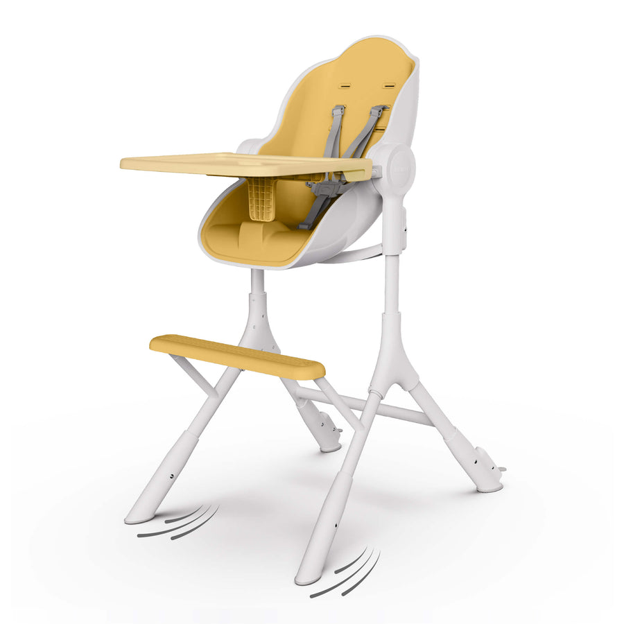 Oribel Cocoon Z High Chair | Lounger - Lemonade Yellow